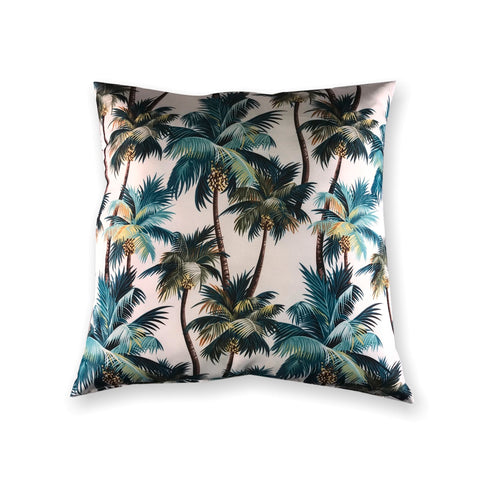 Mojo 60cm L.A. Palm White Polyester Cushion Cover