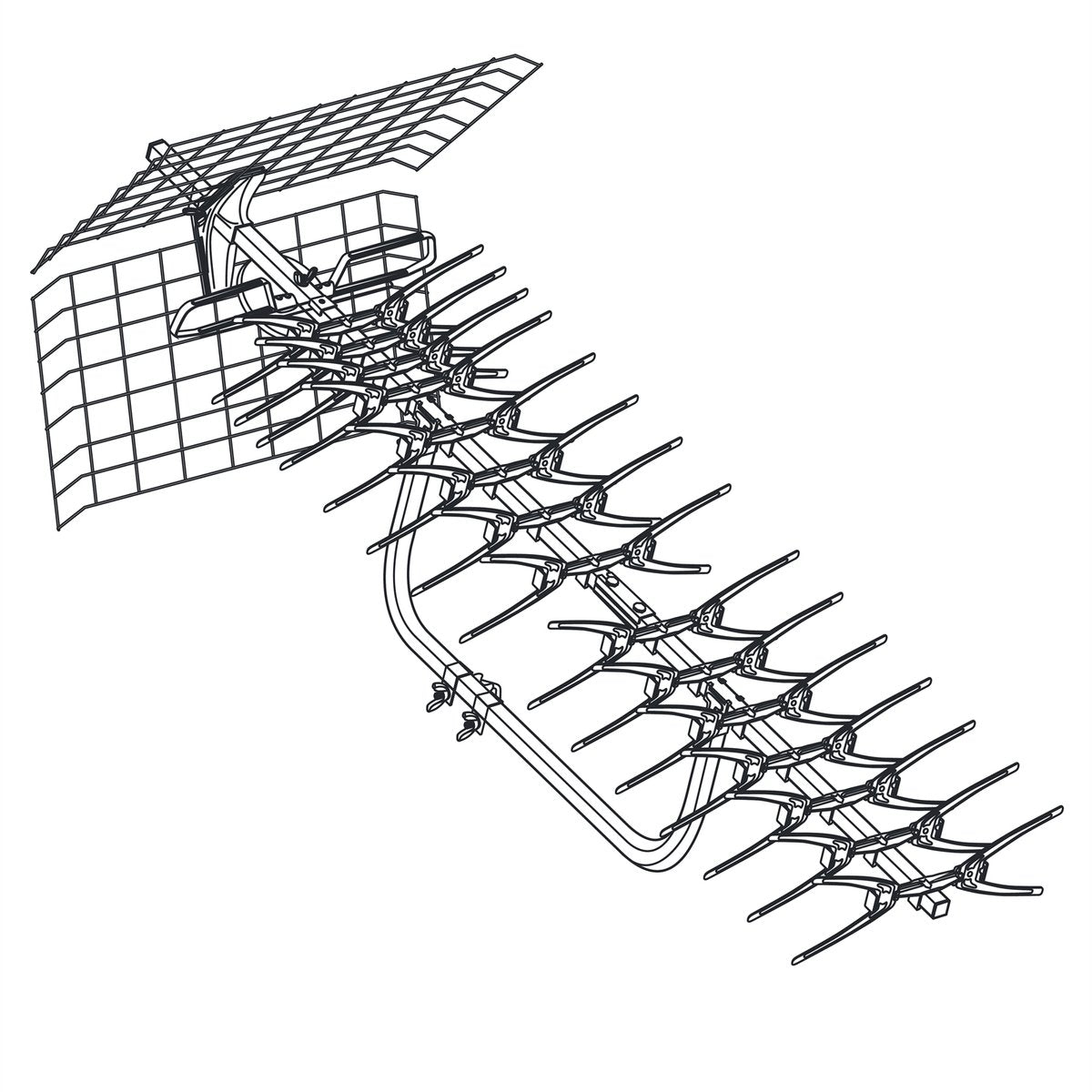 Antsig Fringe 65 Element Outdoor UHF TV Antenna Pole Mount AP965