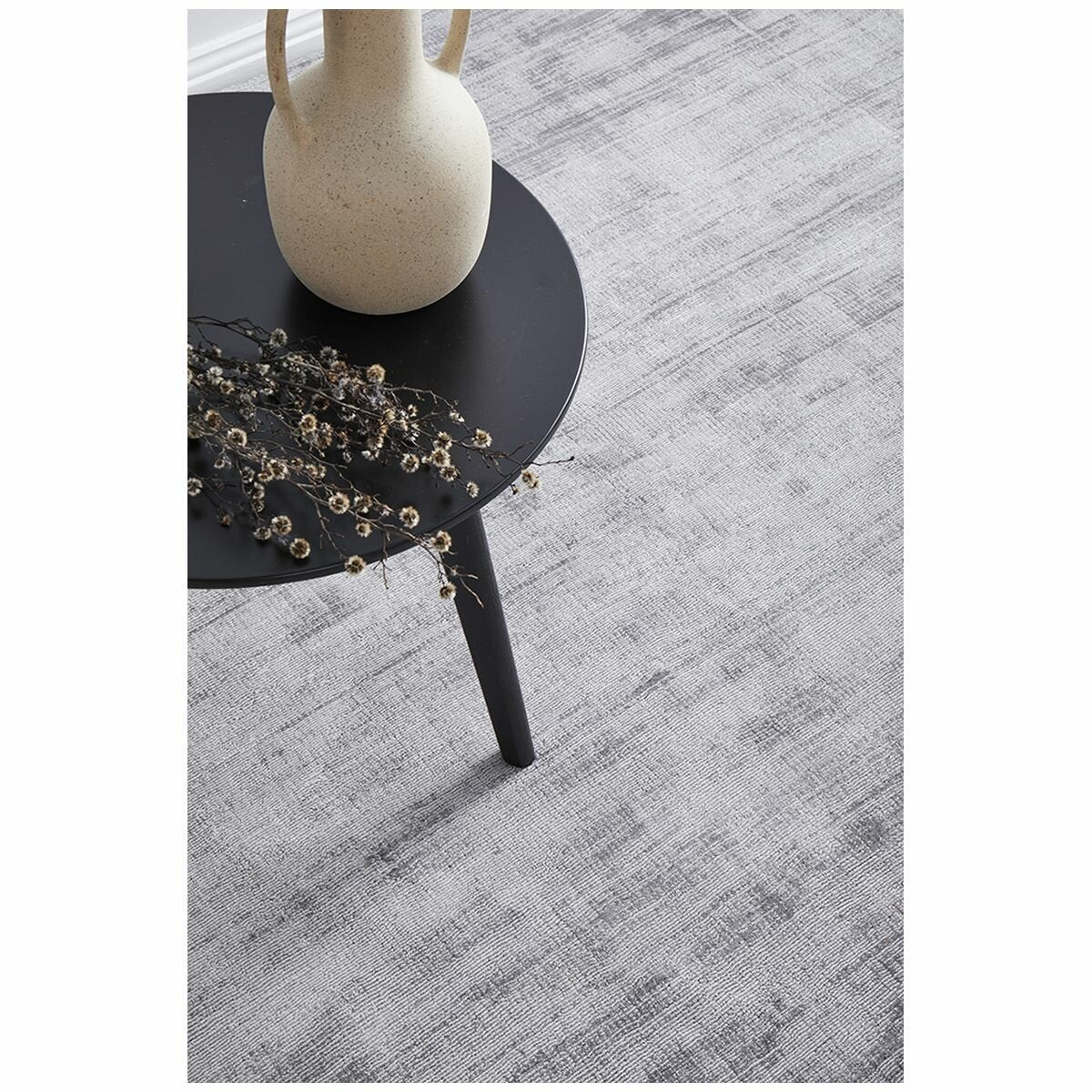 Rug Culture Bliss Hand Loomed Extra Large Rug 400x300 - Grey Viscose, Cotton Backing - BLSGREY400X300