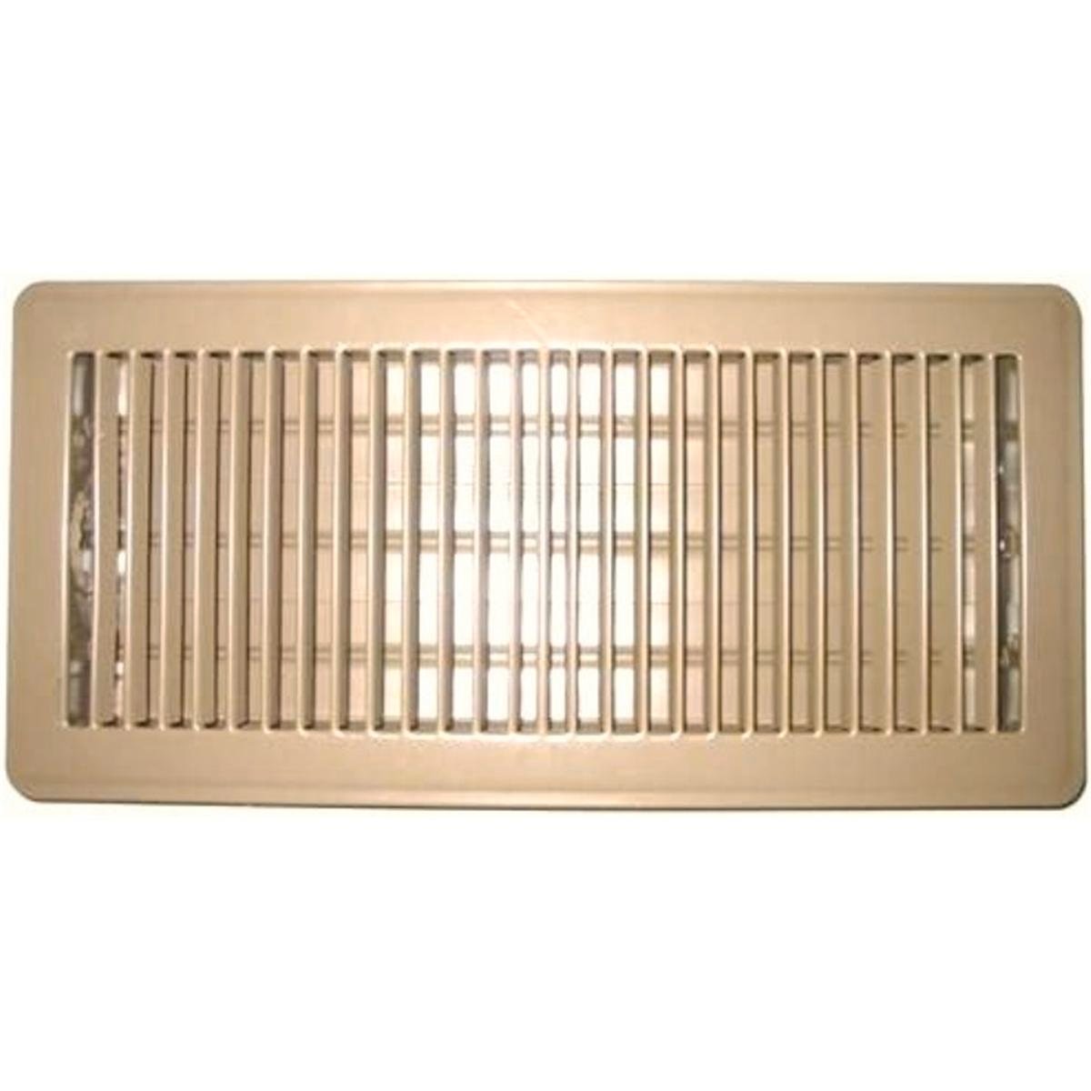Accord Beige Metal Louvered Floor Register 15 x 35cm Adjustable Damper - SuperSaverAU - view 1