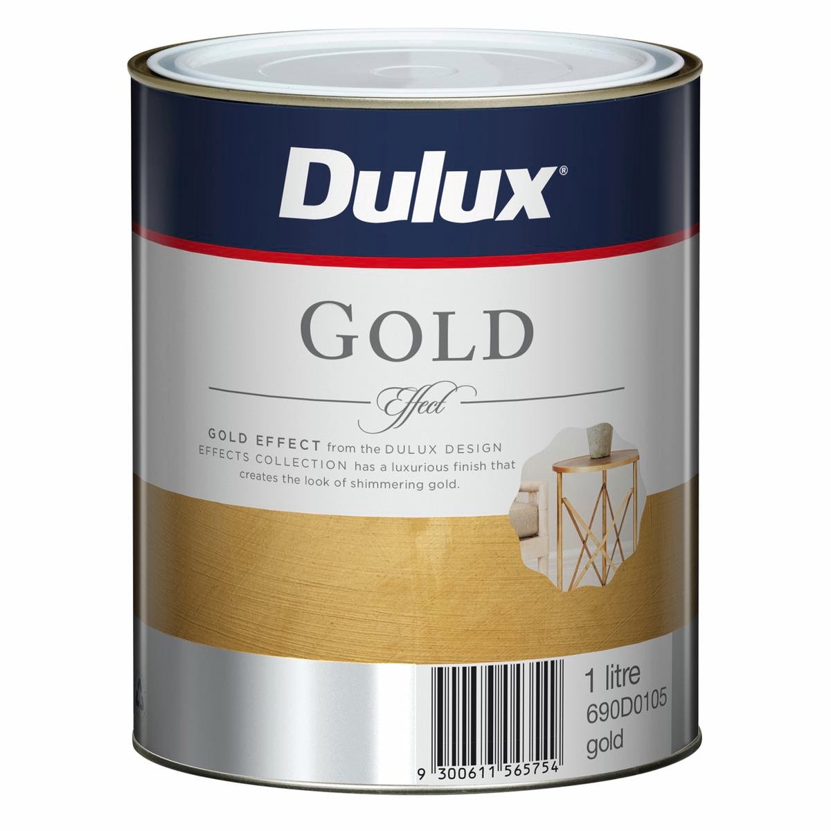 Dulux Design Gold Effect Paint 1L, Tintable Water-Based Interior Exterior