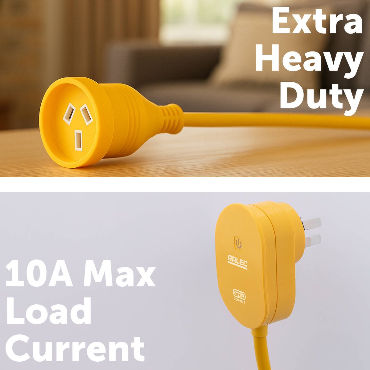 Arlec 20m Grid Connect Smart Extra Heavy Duty Extension Lead 240V 10A YEL20HA