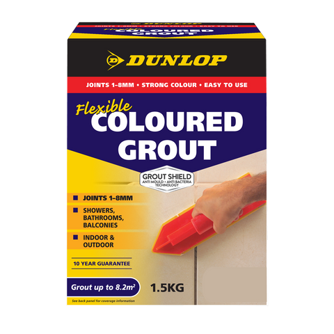 Dunlop Flexible Coloured Grout 1.5kg Buff - Mould Resistant Wall & Floor Tile Grout