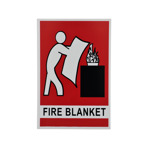 FirePro 225 x 150mm Fire Blanket Sign Plastic