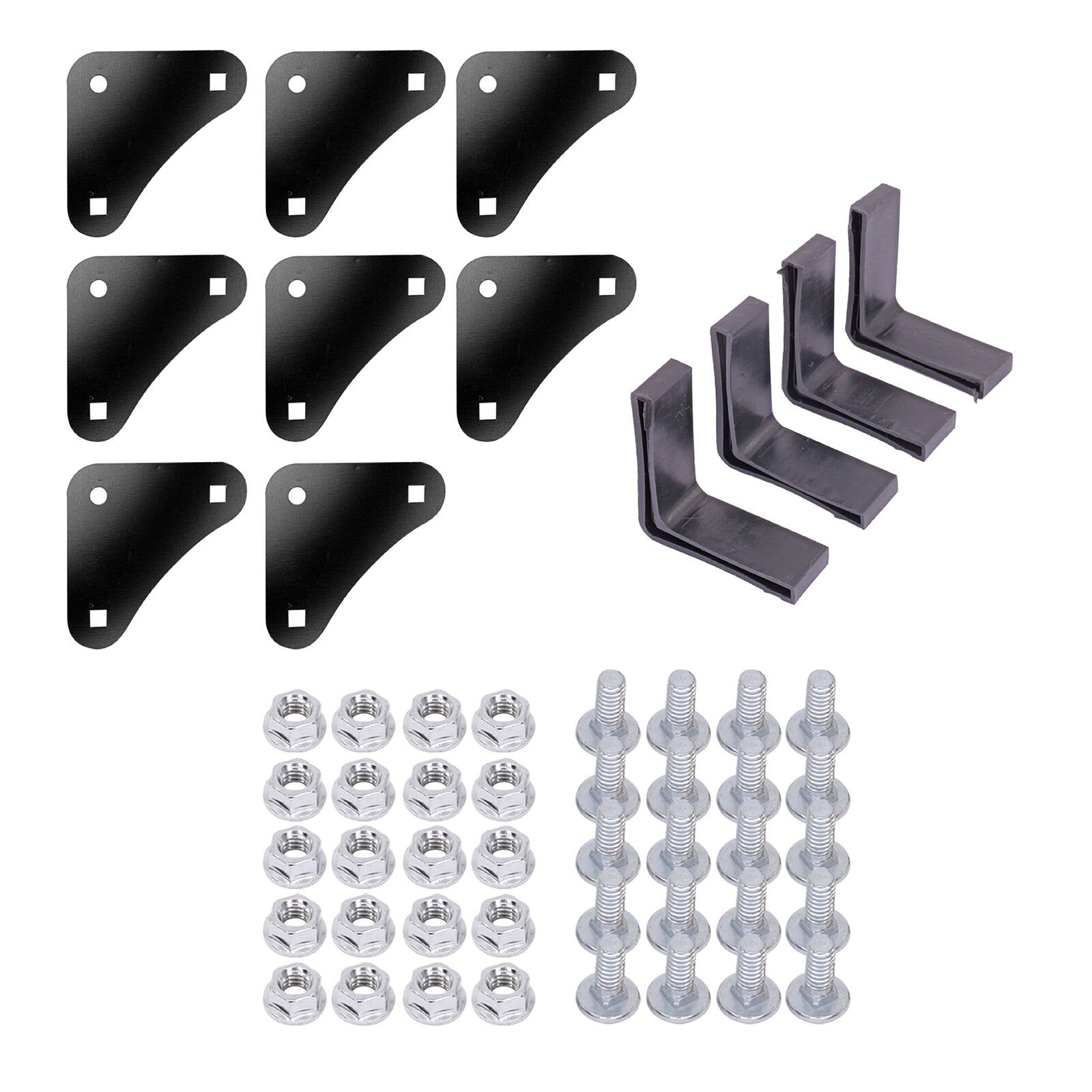 Metal Mate Black Slotted Angle Starter Pack, Steel Shelving Frame Kit