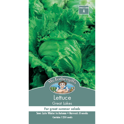 Mr Fothergill's Great Lakes Lettuce Seeds - Large Crisp Summer Heads