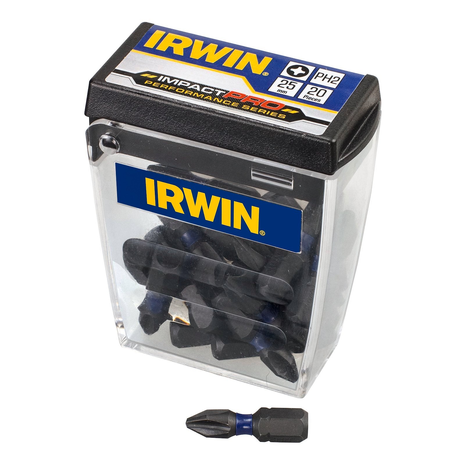 Irwin Impact Pro Performance 25mm PH2 Screwdriver Bit Tic Tac 20 Pack