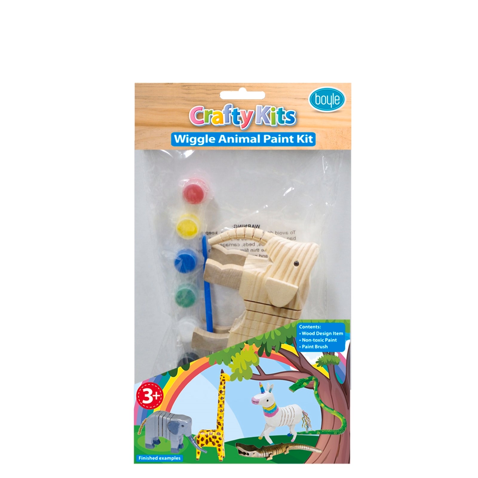 Boyle Wood Wiggle Animal Paint Kit Craft Set