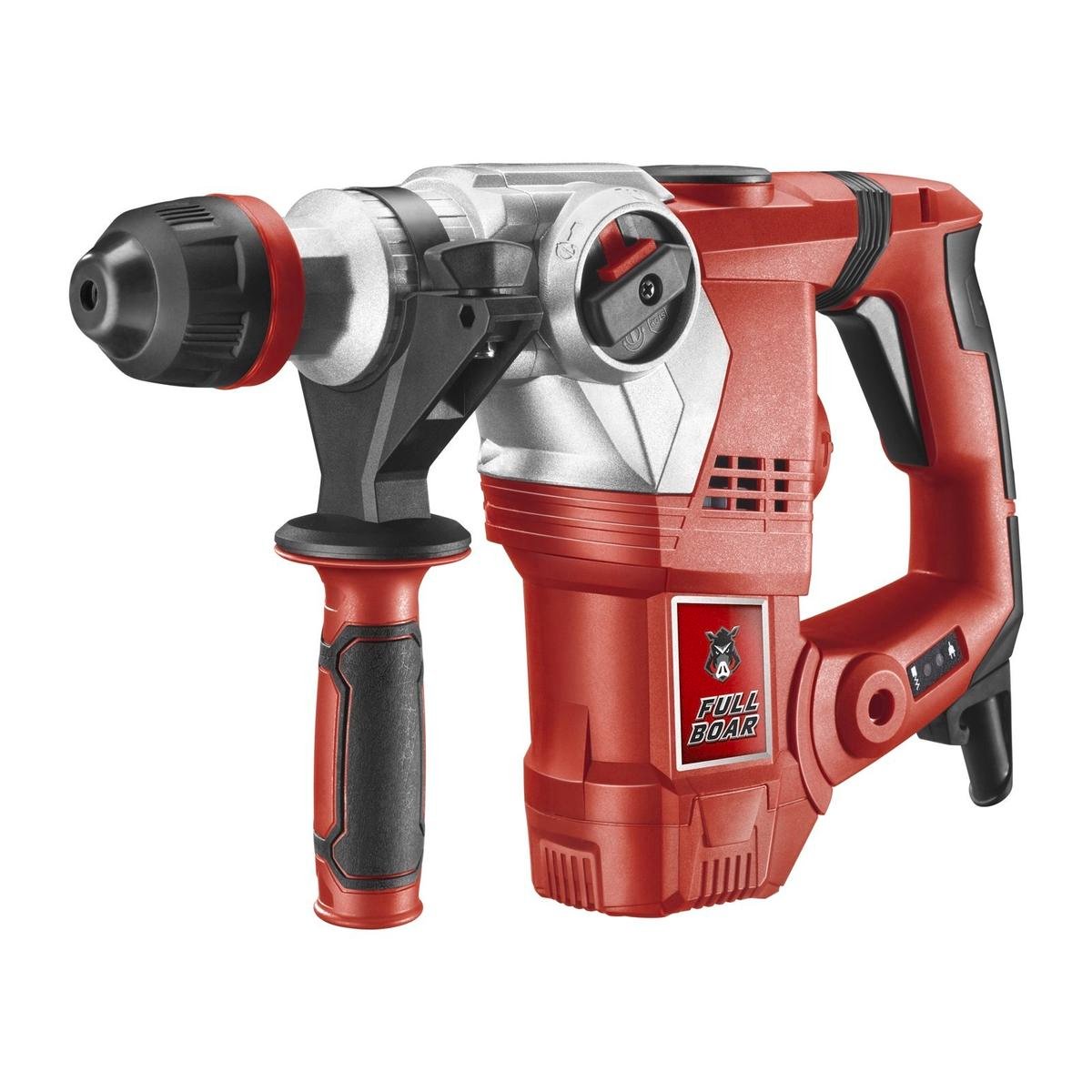 Full Boar 1250W 32mm SDS+ 4 Mode Rotary Hammer Drill Kit FBT-0500 - 850rpm, Side Handle