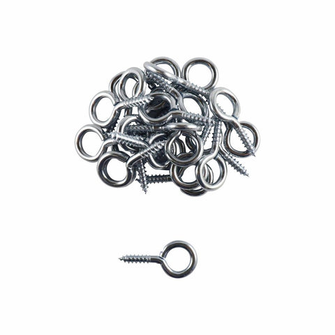 Everhang Screw Eyes - 4mm - Steel - Light Duty - 25 Pack - SuperSaverAU - view 1