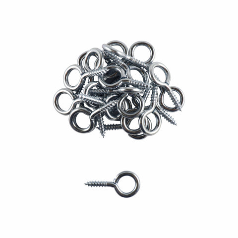 Everhang 4mm Zinc Plated Steel Screw Eyes 25 Pack