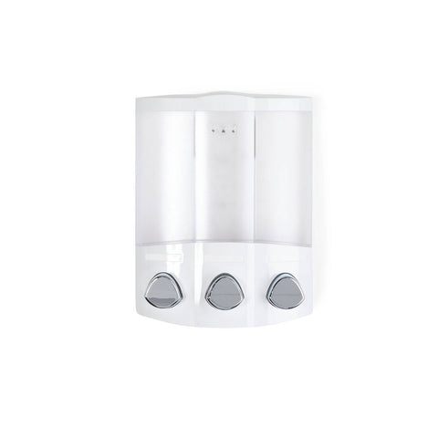 Better Living Trio 3 x 435ml Shower Dispenser White Wall Mount Rust Resistant