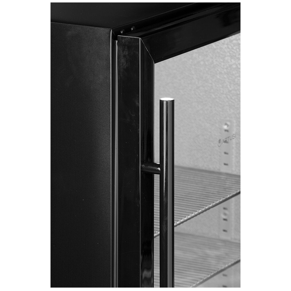 Artusi 118L Outdoor Beverage Centre - Black, Weatherproof, Double Glazed, Lockable Door - AOF1B
