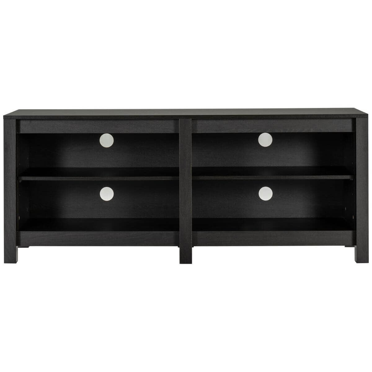 Zinus Camden 147cm TV Cabinet - Dark Brown - Open Shelving - Cord Ports - AU-UTOTV3-16E