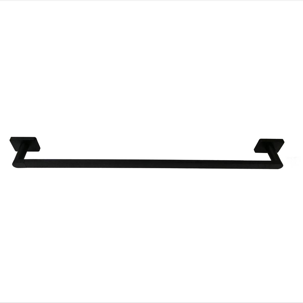 Barelli Rigoni 600mm Matt Black Coated Zinc Alloy Single Towel Rail