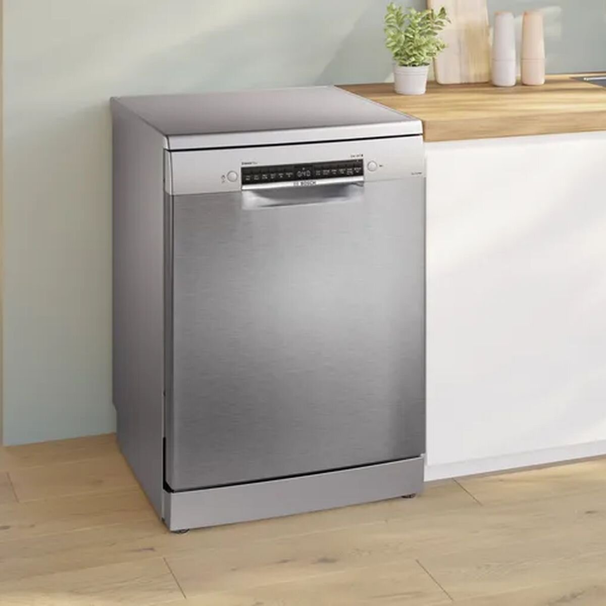 Bosch Series 6 60cm Freestanding Dishwasher - 14 Place Settings, Stainless Steel, Home Connect - SMS6HAI02A