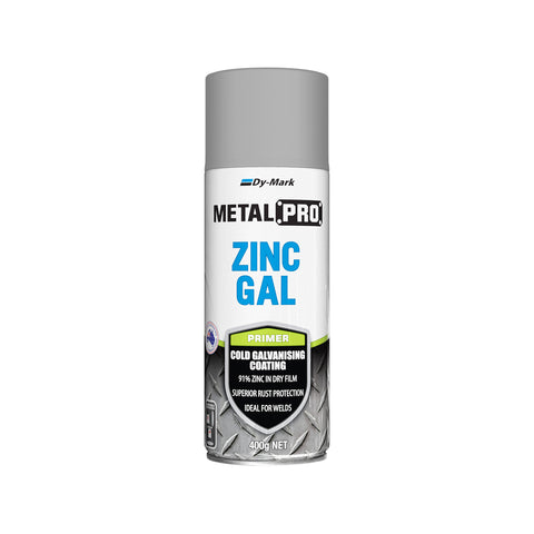 Dy-Mark MetalPro Zinc Gal Cold Galvanising Spray 400g Outdoor Metal Coating