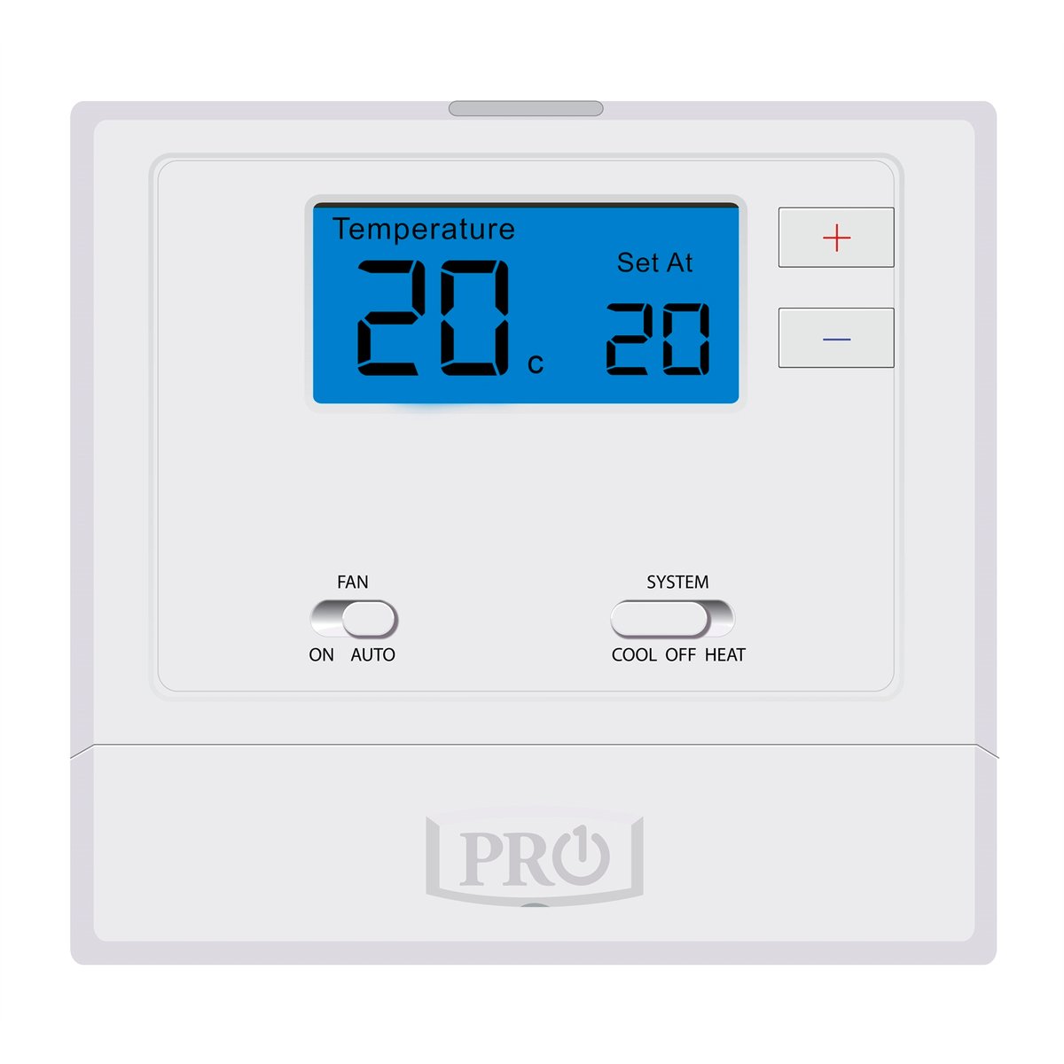 Pro1 T601-2 Thermostat - Non-Programmable - 120mm x 110mm x 25mm - White - SuperSaverAU - view 2
