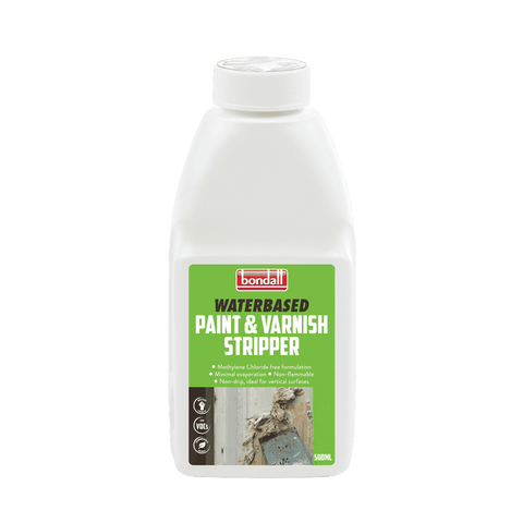 Bondall Waterbased Paint and Varnish Stripper 500ml Gel Indoor Outdoor