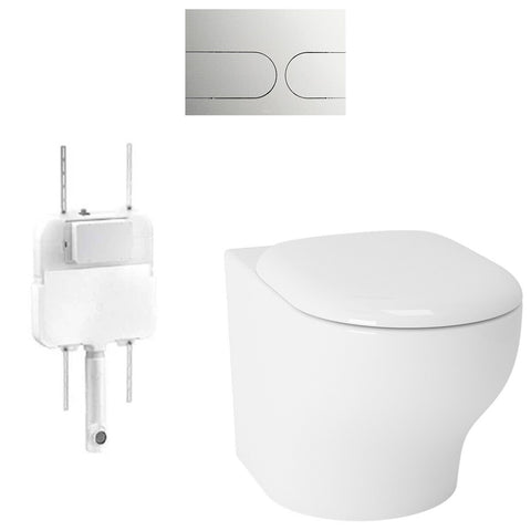 Toto Hayon Wall Faced Toilet Suite - Soft Close Seat - Concealed Cistern - Flush Panel - HAYON-WF-SCS