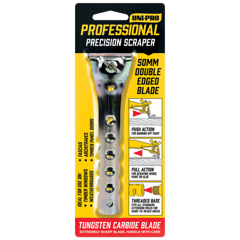 Uni-Pro Professional 50mm Tungsten Carbide Precision Scraper Steel