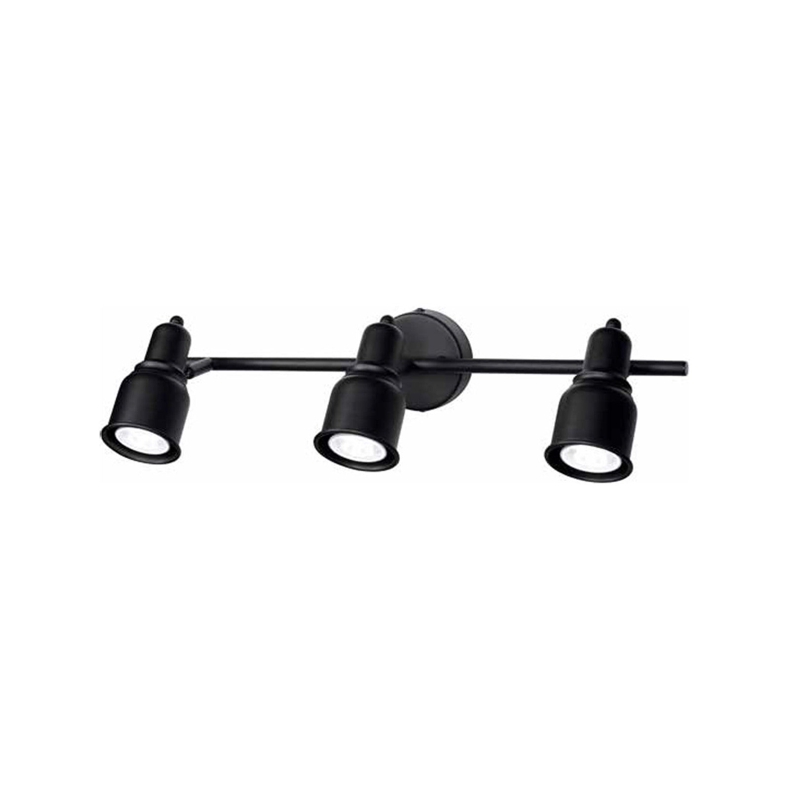 Brilliant Iconic 3 Light Matt Black GU10 240V Indoor Spotlight, Hardwired 22651/06