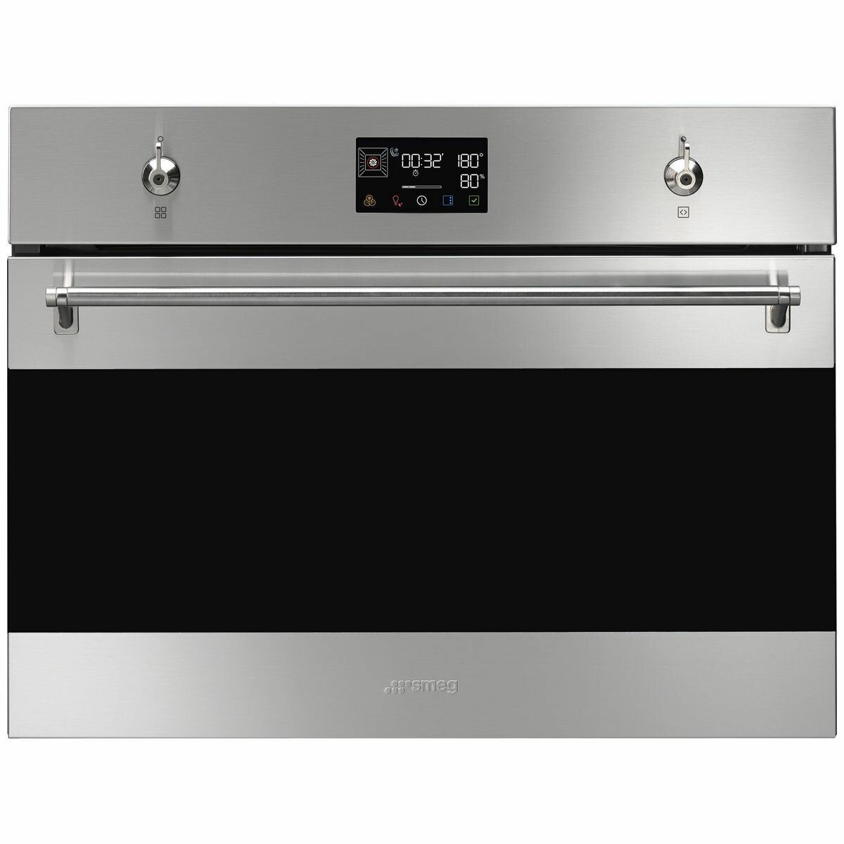 Smeg Compact Classic Steam 100 Oven - 40L Net, Stainless Steel, Combi Steam, Air Fry - SOA4302S3X