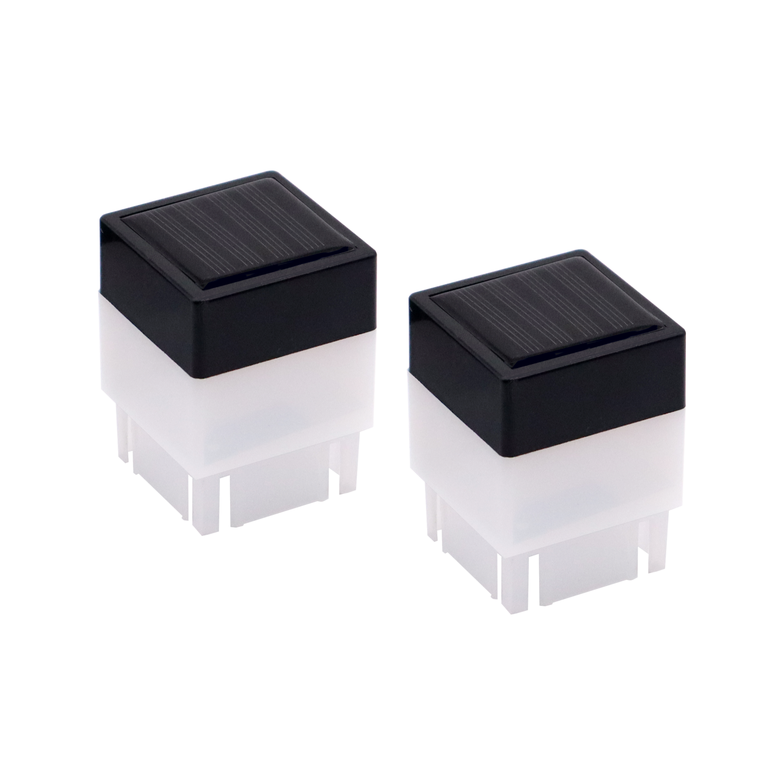 ProtectorAl 50 x 50mm Cool White Solar Fence Lights - 2 Pack
