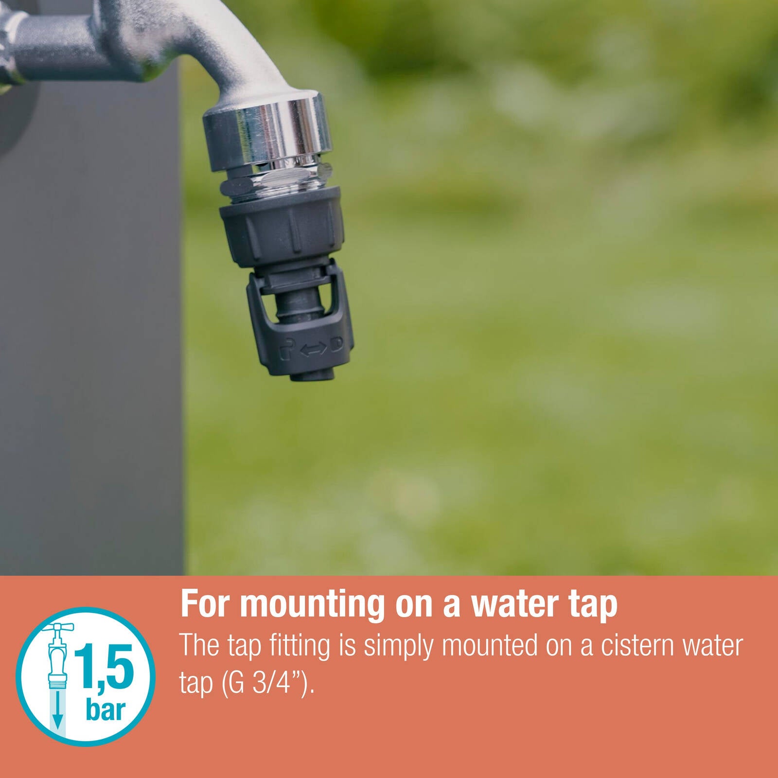 GARDENA 13mm 3/4" Thread Micro Irrigation Tap Fitting