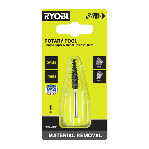 Ryobi Rotary Coarse Taper Burr - 51mm x 21mm x 101mm - Material Removal Tool - SuperSaverAU - view 1