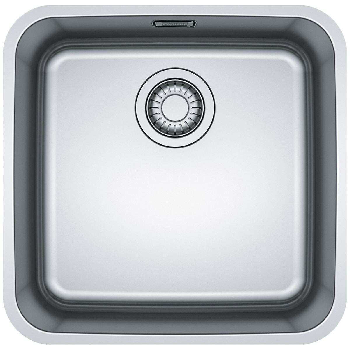 Franke Bell single bowl sink - 18/10 stainless steel, 34L bowl, sound deadening pads - BCX210-42