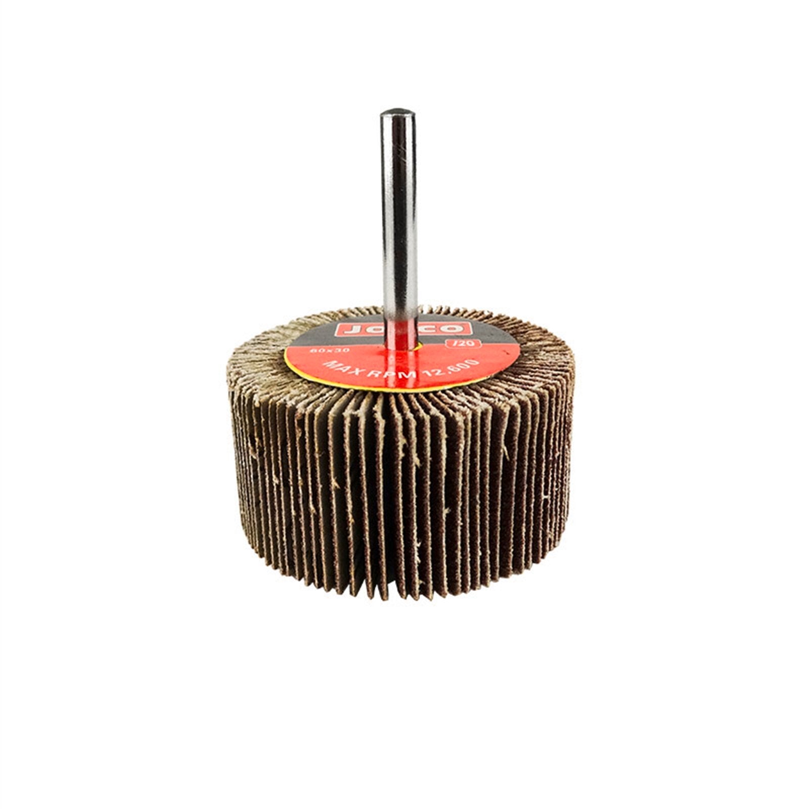 Josco 60mm 120 Grit Abrasive Flap Wheel Cloth Backed for Drills