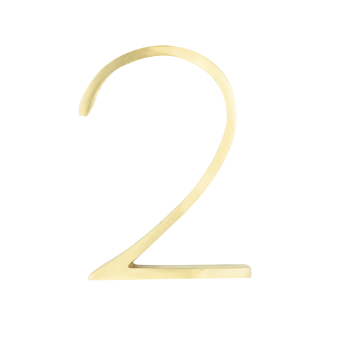 Sandleford Toorak Number 2 120mm Brass House Number
