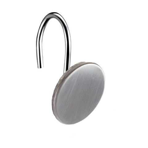 Barelli Stirling Disc Shower Curtain Hooks - 12 Pack Silver Round