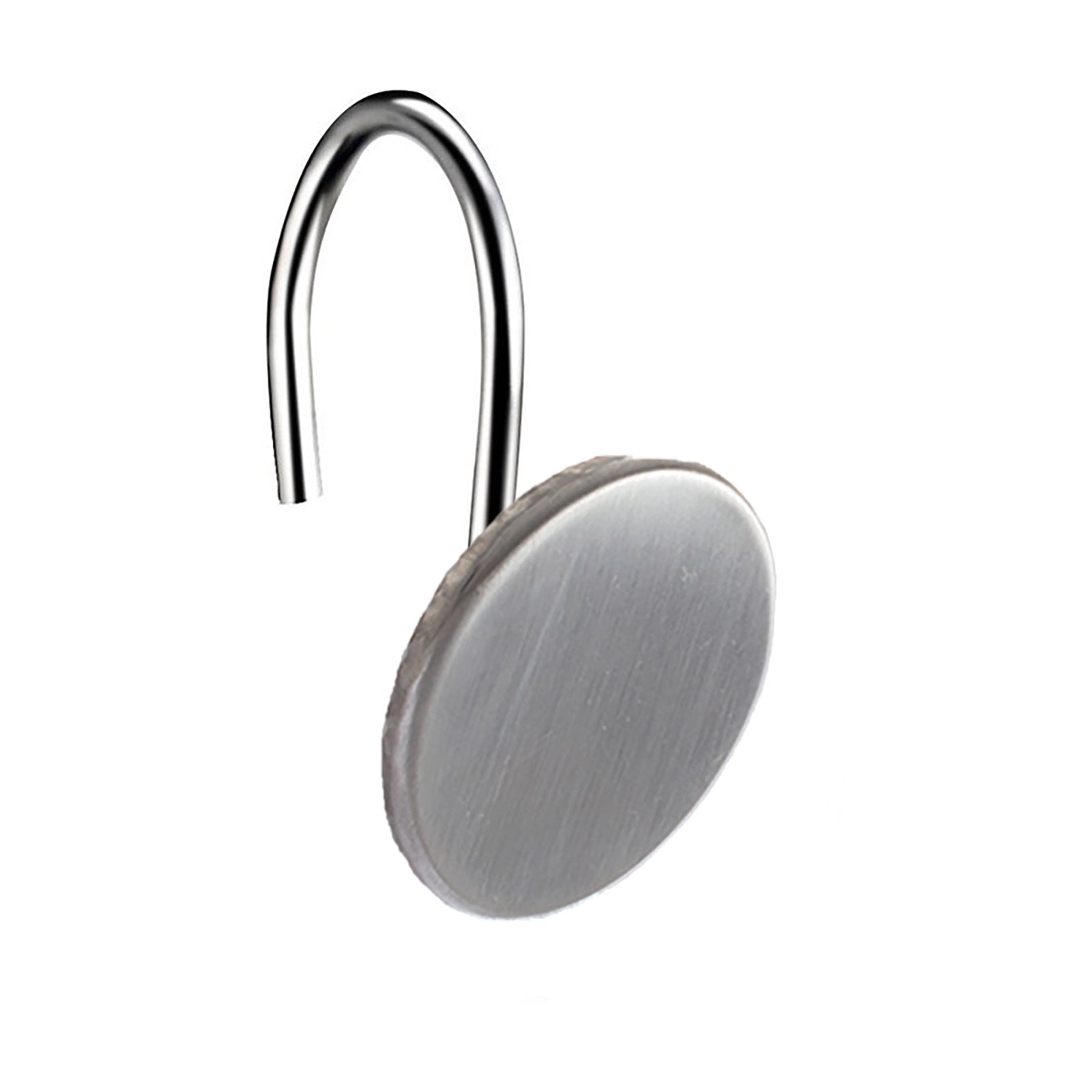 Barelli Stirling Disc Shower Curtain Hooks - 12 Pack Silver Round
