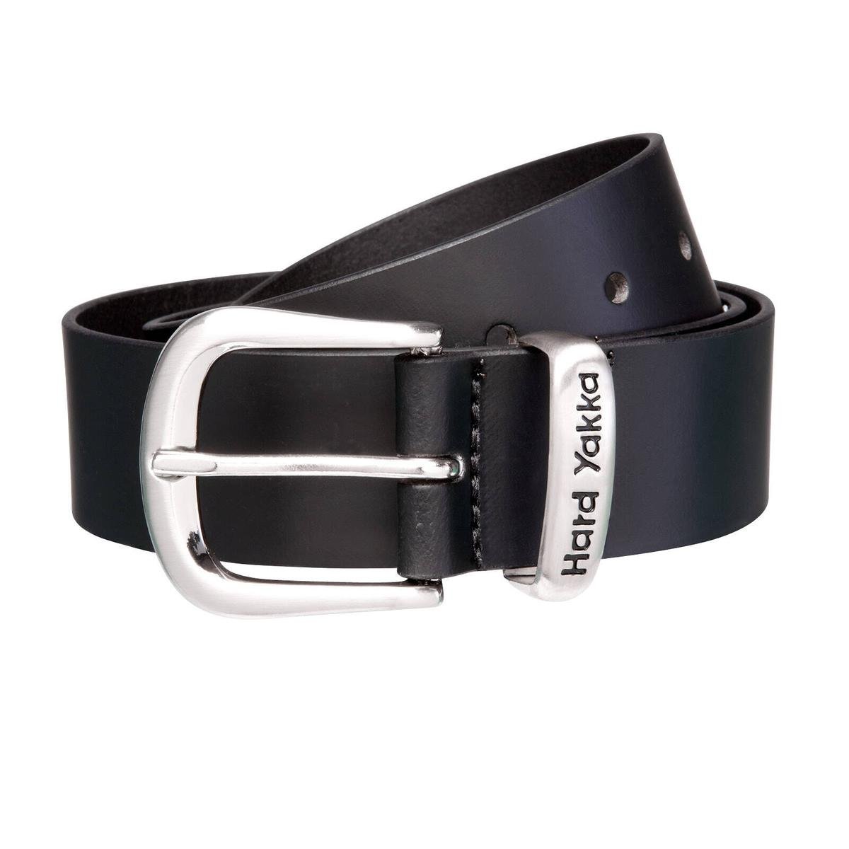 Hard Yakka Crazyhorse Leather Belt with Brass Buckle Black Size 102