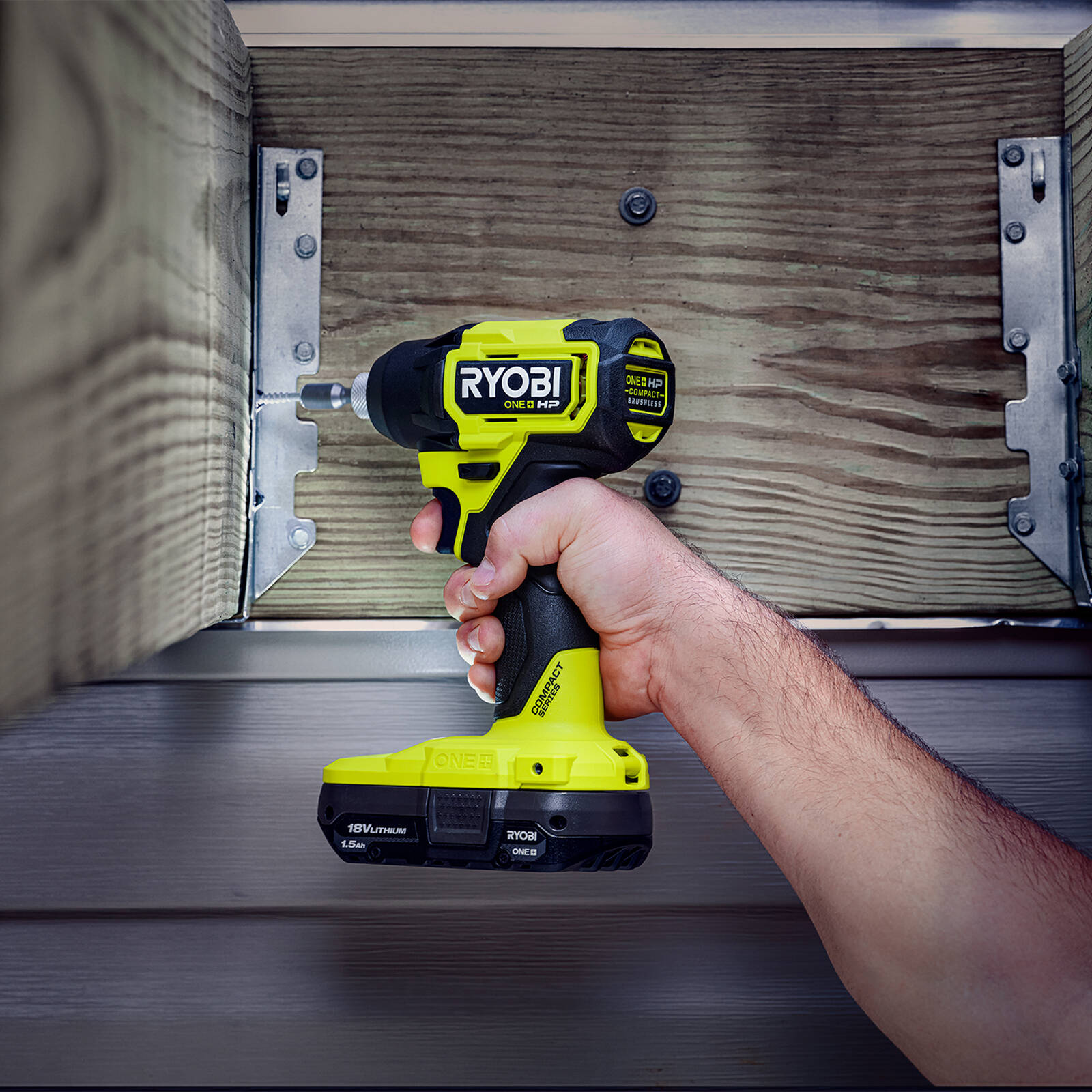 Ryobi 18V ONE+ HP Brushless Compact Impact Driver Kit R18CID24, 4Ah Battery
