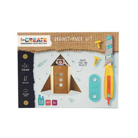 I-Create Brainstormer Kit, 60 Piece Cardboard Construction Set