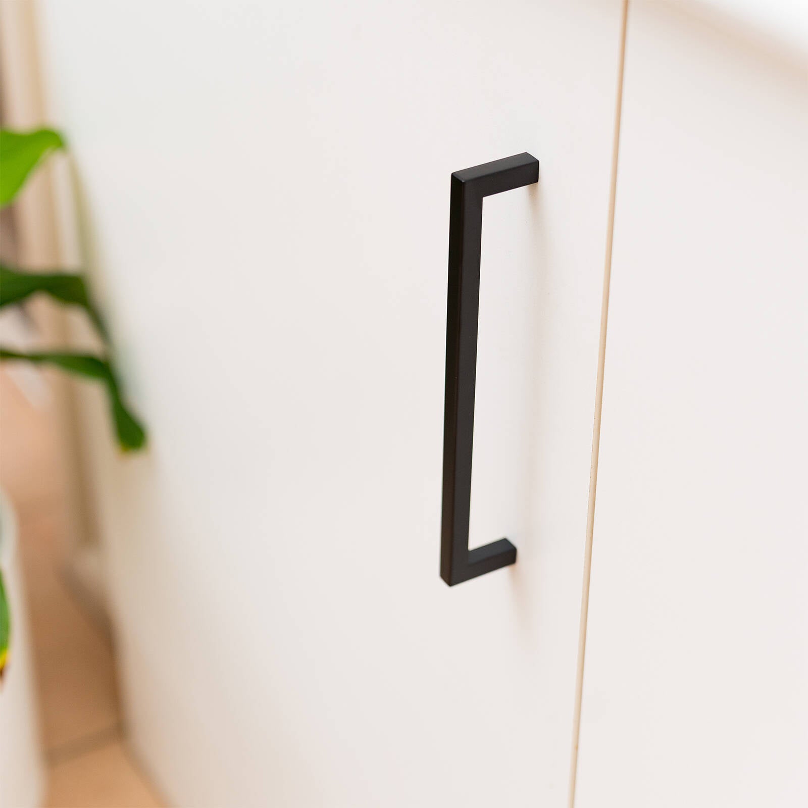 Taskmaster 192mm Matte Black Hollow Square Steel Cabinet Handle