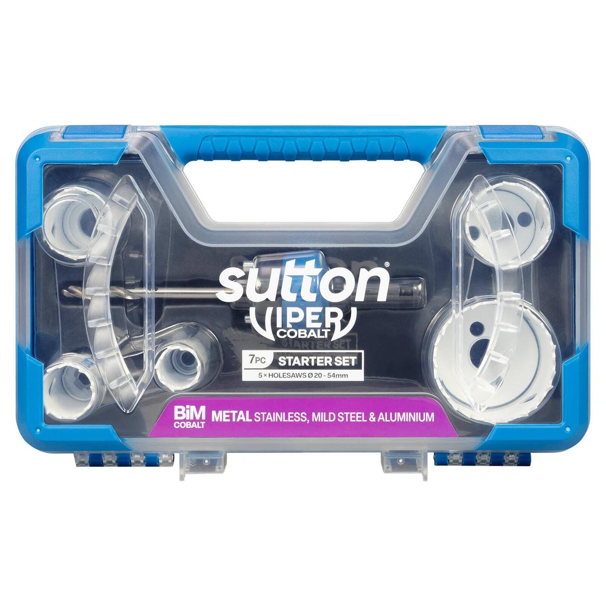 Sutton Tools Viper Cobalt Bi-Metal Starter Holesaw Set 20-54mm - 7 Piece