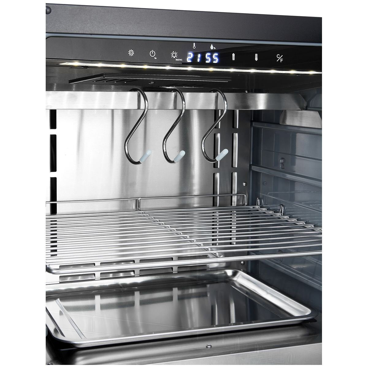 KingsBottle 98L Under Counter Steak and Meat Ager - Black, Right Hinge, Glass Door - KB50SA-FG-RHH