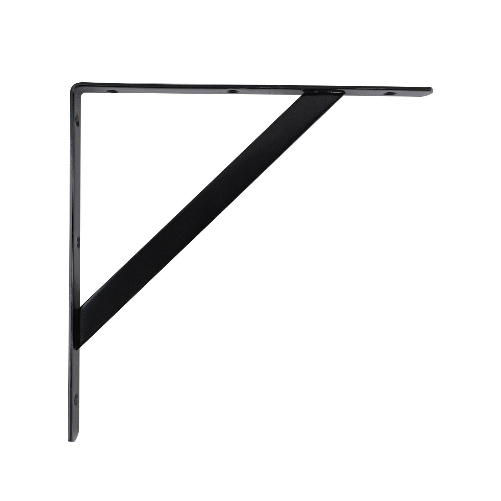 Carinya 300 x 300mm Black Heavy Duty Straight Stayed Bracket, Powder Coated Steel, 125kg