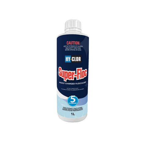 Hy-Clor Super Floc 1L Liquid Polymer Blend Fast Acting Clarifier - SuperSaverAU - view 1