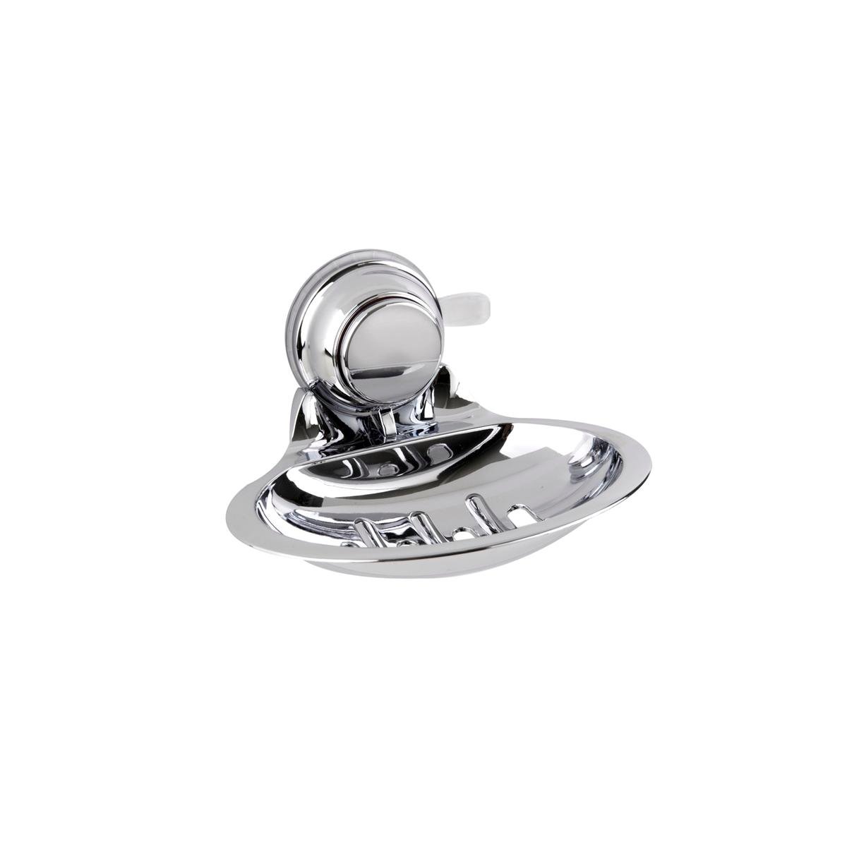 Naleon Chrome Super Suction Soap Dish - 85mm x 140mm x 110mm - 3kg Hold - SuperSaverAU - view 1