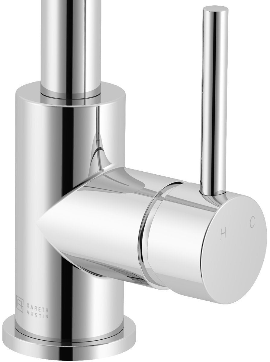Gareth Ashton Mixer Tap - Chrome Square Neck Pin Lever Italian Design 3 Star WELS 8L/min - 3K3