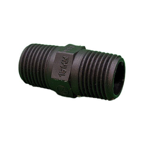GD Watermark 1/2" Poly Irrigation Nipple 15mm Reinforced Nylon