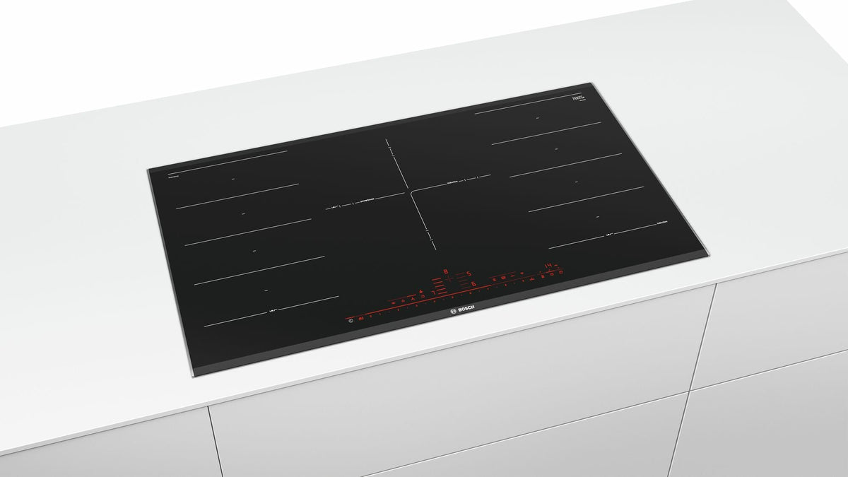 Bosch 90cm Series 8 Flex induction cooktop - five zones, FlexInduction, Home Connect - PXV975DV1E