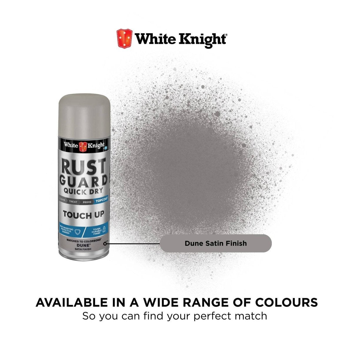 White Knight Rust Guard 300g Dune Satin Touch Up Spray Paint - SuperSaverAU - view 3