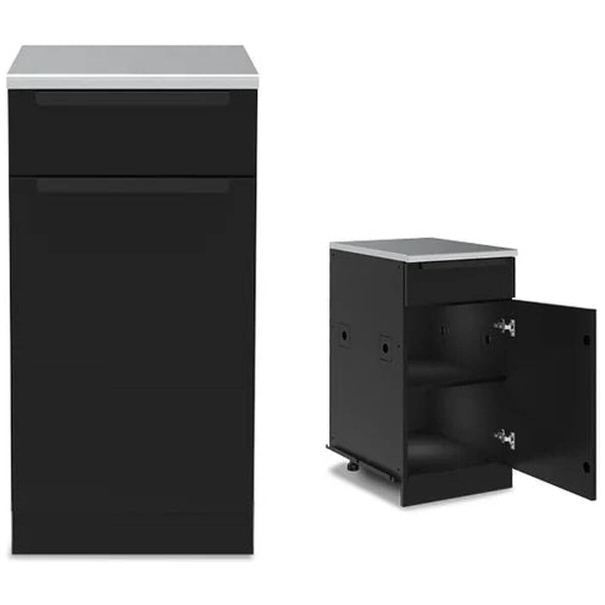 Broil King MOK Drawer Cabinet - Galvanised Steel with Stainless Steel Worktop and Soft-Close - 811310
