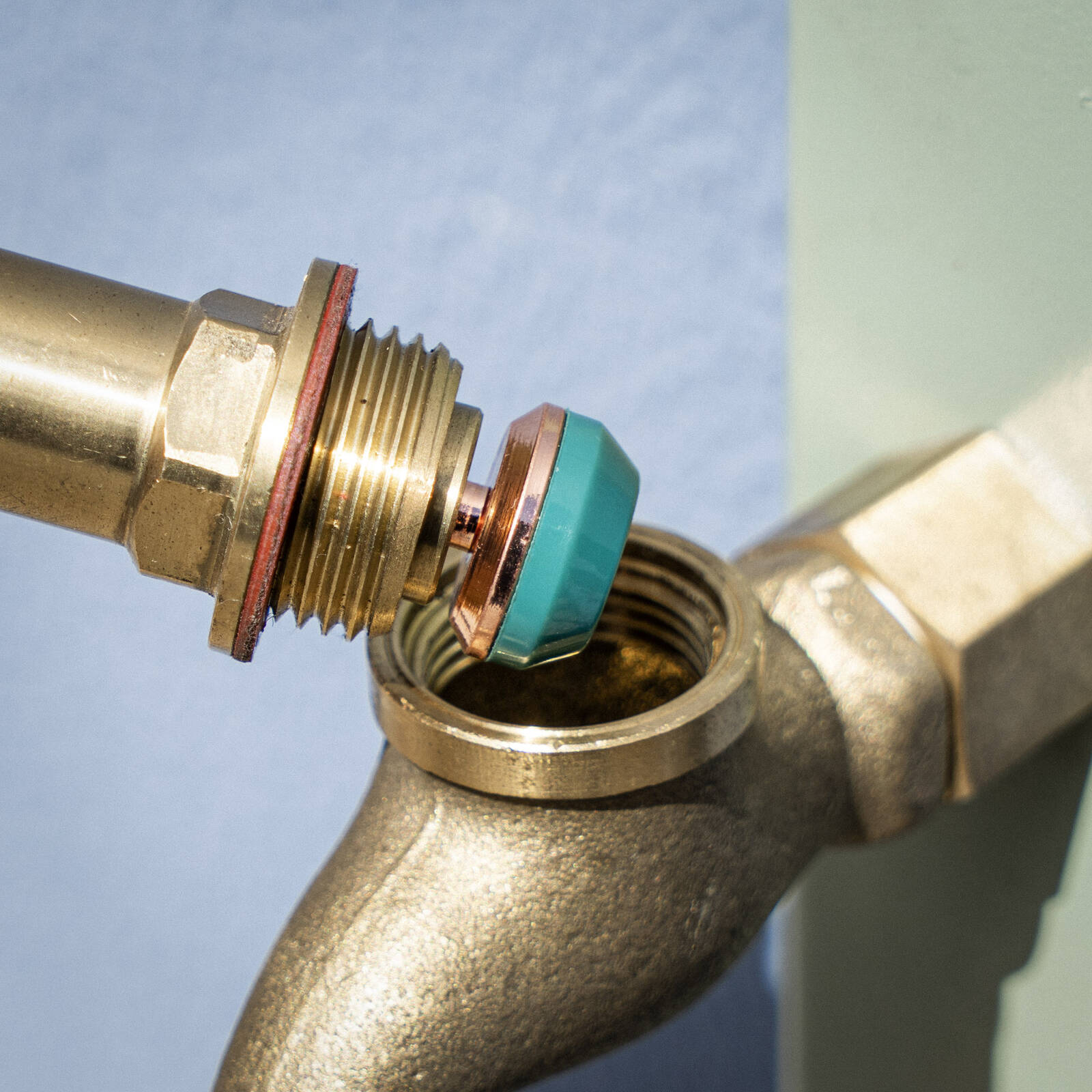 EnduraSeal 12mm Lead-Free Brass Tap Valves, 2 Pack, Hot & Cold